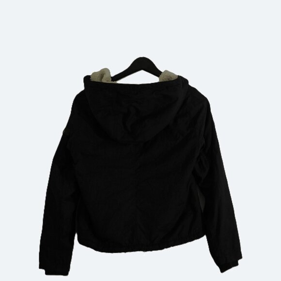 COPY - Only black hoodie sherpa lined bomber jacket size S - Picture 4 of 11